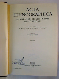 Acta+Ethnographica.+-+Tomus+10+%2F+1961+%28gebundener+Jg.-Bd.%29