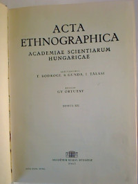 Acta+Ethnographica.+-+Tomus+12+%2F+1963+%28gebundener+Jg.-Bd.%29