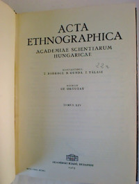 Acta+Ethnographica.+-+Tomus+14+%2F+1965+%28gebundener+Jg.-Bd.%29