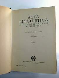 Acta+linguistica+-+Academiae+Scientiarum+Hungaricae.+-+Tomus+I+%2F+1951%2F52