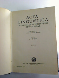 Acta+linguistica+-+Academiae+Scientiarum+Hungaricae.+-+Tomus+II+%2F+1953