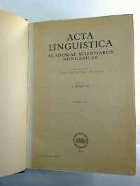 Acta+linguistica+-+Academiae+Scientiarum+Hungaricae.+-+Tomus+VI+%2F+1957