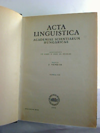 Acta+linguistica+-+Academiae+Scientiarum+Hungaricae.+-+Tomus+VII+%2F+1958