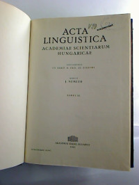 Acta+linguistica+-+Academiae+Scientiarum+Hungaricae.+-+Tomus+XI+%2F+1961