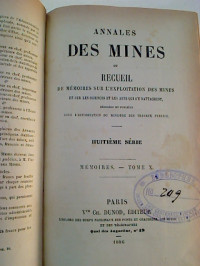 Annales+des+Mines+ou+Recueil+de+Memoires+sur+L%C2%B4exploitation+des+Mines+-+Memoires+-+Tome+X+%28Huitieme+Serie%29