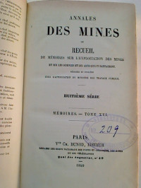 Annales+des+Mines+ou+Recueil+de+Memoires+sur+L%C2%B4exploitation+des+Mines+-+Memoires+-+Tome+XVI+%28Huitieme+Serie%29