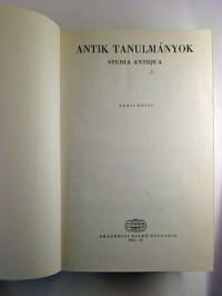 Antik+tanulm%C3%A1nyok+%3D+Studia+antiqua.-+XXXII.+k%C3%B6tet+%2F+1985-86+%2B+XXXIII.+k%C3%B6tet+%2F+1987-88