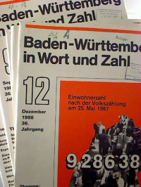 Baden-W%C3%BCrttemberg+in+Wort+und+Zahl.+-+36.+Jg.+%2F+1988%2C+H.+1+-+12+%2812+Einzelhefte%2C+kompl.+Jg.%29
