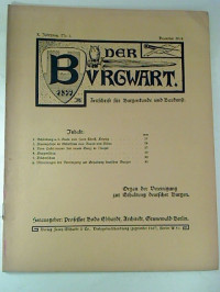 Bodo+Ebhardt+%28Hg.%29%3A+Der+Burgwart.+-+X.+Jg.%2C+Nr.+2+%2F+1908+%28Rheinlandnummer%29.+-+Zeitschrift+f%C3%BCr+Burgenkunde+und+mittelalterliche+Baukunst.