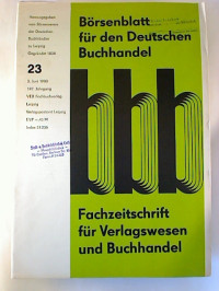 B%C3%B6rsenblatt+f%C3%BCr+den+Deutschen+Buchhandel+%28bbb%29+-+147.+Jg.+%2F+Heft+23%2C+3.+Juni+1980.+-+Fachzeitschrift+f%C3%BCr+das+Buchwesen.