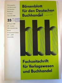 B%C3%B6rsenblatt+f%C3%BCr+den+Deutschen+Buchhandel+%28bbb%29+-+147.+Jg.+%2F+Heft+33%2C+12.+August+1980.+-+Fachzeitschrift+f%C3%BCr+das+Buchwesen.