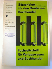 B%C3%B6rsenblatt+f%C3%BCr+den+Deutschen+Buchhandel+%28bbb%29+-+147.+Jg.+%2F+Heft+41%2C+8.+Oktober+1980.+-+Fachzeitschrift+f%C3%BCr+das+Buchwesen.