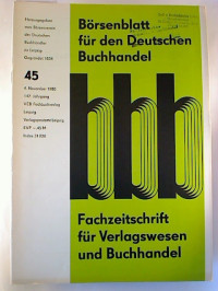 B%C3%B6rsenblatt+f%C3%BCr+den+Deutschen+Buchhandel+%28bbb%29+-+147.+Jg.+%2F+Heft+45%2C+4.+November+1980.+-+Fachzeitschrift+f%C3%BCr+das+Buchwesen.