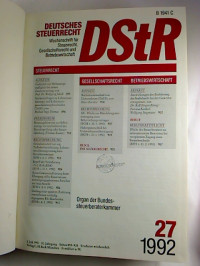 Deutsches+Steuerrecht+DStR.+-+30.+Jg.+%2F+1992%2C+2.+Halbjahr.