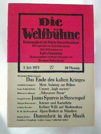 Die+Weltb%C3%BChne%3A+3.+Juli+1973%2C+Heft+27%2C+68.+Jahrg.+-+Wochenschrift+f%C3%BCr+Politik-Kunst-Wirtschaft.