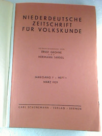 Ernst+Grohne+%2F+Hermann+Tardel+%28Hg.%29%3ANiederdeutsche+Zeitschrift+f%C3%BCr+Volkskunde.+-+Jg.+7+%2F+1929%2C+Heft+1+-4+%28gebunden+in+1+Bd.%29