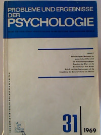 Gesellschaft+f%C3%BCr+Psychologie+in+der+DDR+%28Hg.%29%3AProbleme+und+Ergebnisse+der+Psychologie.+-+Heft+31+%2F+1969.