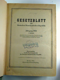 Gesetzblatt+der+Deutschen+Demokratischen+Republik.+-+Jg.+1951%2C+1.+Halbjahr.