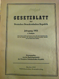 Gesetzblatt+der+Deutschen+Demokratischen+Republik.+-+Jg.+1952%2C+2.+Halbjahr