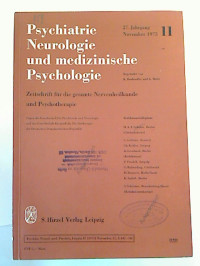 H.+A.+F.+Schulze+%28Chefredakteur%29%3APsychiatrie%2C+Neurologie+und+medizinische+Psychologie.+-+27.+Jahrg.+%2F+November+1975%2C+H.+11+%28Einzelheft%29