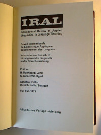 IRAL+International+Review+of+Applied+Linguistics+in+Language+Teaching+%3D+Internationale+Zeitschrift+f%C3%BCr+angewandte+Linguistik+in+der+Spracherziehung.+-+Vol.+17+%2F+1979+u.+18+%2F+1980+%28gebunden+in+1+Bd.%29