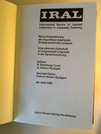 IRAL+International+Review+of+Applied+Linguistics+in+Language+Teaching+%3D+Internationale+Zeitschrift+f%C3%BCr+angewandte+Linguistik+in+der+Spracherziehung.+-+Vol.+29+%2F+1991+u.+30+%2F+1992+%28gebunden+in+1+Bd.%29