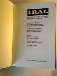 IRAL+International+Review+of+Applied+Linguistics+in+Language+Teaching+%3D+Internationale+Zeitschrift+f%C3%BCr+angewandte+Linguistik+in+der+Spracherziehung.+-+Vol.+31+%2F+1993