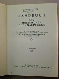 Jahrbuch+der+Rheinischen+Denkmalpflege.+-+1.+Jg.+%2F+1925+-+4.+Jg.+%2F+1930+%28gebunden+in+1+Bd.%29
