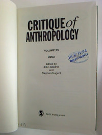 John+Gledhill+%2F+Stephen+Nugent+%28Eds.%29%3ACritique+of+Anthropology.+-+Vol.+23+%2F+2003+%28gebund.+Jahrgang+%2F+complete+bound+volume%29