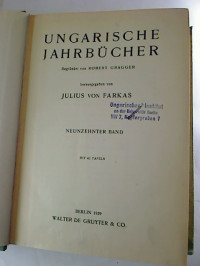 Julius+von+Farkas+%28Hg.%29%3AUngarische+Jahrb%C3%BCcher.+-+19.+Bd.++%2F+1939
