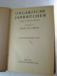 Julius+von+Farkas+%28Hg.%29%3AUngarische+Jahrb%C3%BCcher.+-+22.+Bd.++%2F+1942