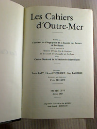 Les+Cahiers+d%27+Outre-Mer.+-++Tom+16+%2F+1963+%28gebundener++Jg.-Bd.%29