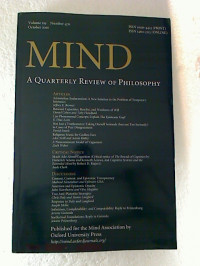 MIND+-+Volume+119+%2F+Number+476%2C+October+2010.+-+A+Quarterly+Review+of+Philosophy.