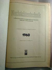 Nachrichtentechnik.+-+10.+Jg.+%2F+1960%2C+Heft+1+-+12+%28gebunden+in+1+Bd.%29