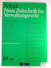 Neue+Zeitschrift+f%C3%BCr+Verwaltungsrecht+%28NVwZ%29+-+28.+Jg.+%2F+2009%2C+Heft+10+%28Einzelheft%29