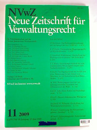 Neue+Zeitschrift+f%C3%BCr+Verwaltungsrecht+%28NVwZ%29+-+28.+Jg.+%2F+2009%2C+Heft+11+%28Einzelheft%29