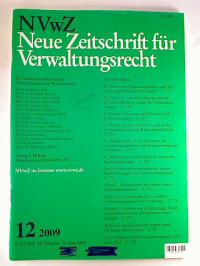 Neue+Zeitschrift+f%C3%BCr+Verwaltungsrecht+%28NVwZ%29+-+28.+Jg.+%2F+2009%2C+Heft+12+%28Einzelheft%29