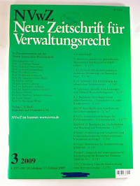 Neue+Zeitschrift+f%C3%BCr+Verwaltungsrecht+%28NVwZ%29+-+28.+Jg.+%2F+2009%2C+Heft+3+%28Einzelheft%29