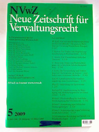 Neue+Zeitschrift+f%C3%BCr+Verwaltungsrecht+%28NVwZ%29+-+28.+Jg.+%2F+2009%2C+Heft+5+%28Einzelheft%29