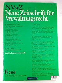 Neue+Zeitschrift+f%C3%BCr+Verwaltungsrecht+%28NVwZ%29+-+28.+Jg.+%2F+2009%2C+Heft+6+%28Einzelheft%29