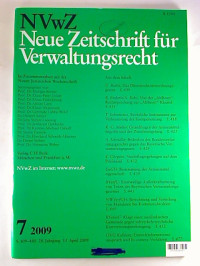 Neue+Zeitschrift+f%C3%BCr+Verwaltungsrecht+%28NVwZ%29+-+28.+Jg.+%2F+2009%2C+Heft+7+%28Einzelheft%29