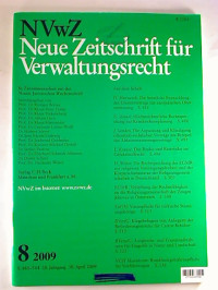 Neue+Zeitschrift+f%C3%BCr+Verwaltungsrecht+%28NVwZ%29+-+28.+Jg.+%2F+2009%2C+Heft+8+%28Einzelheft%29