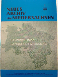 Neues+Archiv+f%C3%BCr+Niedersachsen.+-+Band+24%2C+Heft+1+%2F+April+1975+%28Einzelheft%29
