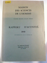 Rapport+d%27Activit%C3%A9+1980+%2F+Maison+des+Sciences+de+l%27Homme.