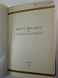 Revue+roumaine+de+linguistique.+-+Tome+17+%2F+1972%2C++No.+1+-+6+%28gebunden+in+1+Bd.%29