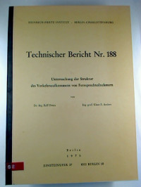 Rolf+Evers+%2F+Klaus+E.+Anders%3AUntersuchung+der+Struktur+des+Verkehrsaufkommens+von+Fernsprechteilnehmern.