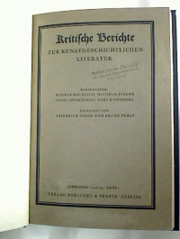 Rudolf++Kautzsch+%28Hg.%29+u.a.%3AKritische+Berichte+zur+kunstgeschichtlichen+Literatur.+-+1928%2F29%2C+Heft+1+%2B+1930%2F31%2C+Heft+4+%28gebunden+in+1+Bd.%29