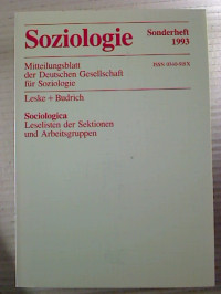 Soziologie+-+Sonderheft+1993.+-+Mitteilungsblatt+der+Deutschen+Gesellschaft+f%C3%BCr+Soziologie.