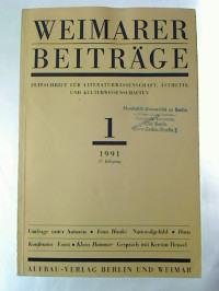 Weimarer+Beitr%C3%A4ge+-+Zeitschrift+f%C3%BCr+Literaturwissenschaft%2C+%C3%84sthetik+und+Kulturtheorie%2C+Heft+1+%2F+1991%2C+37.+Jahrgang