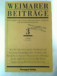 Weimarer+Beitr%C3%A4ge+-+Zeitschrift+f%C3%BCr+Literaturwissenschaft%2C+%C3%84sthetik+und+Kulturtheorie%2C+Heft+3+%2F+1992%2C+38.+Jahrgang
